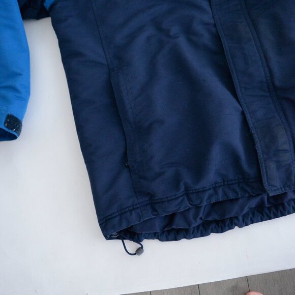 Vintage Y2K Nike Blue Reflective Fleece Lined Zip Up Winter Jacket XL - Picture 9 of 16